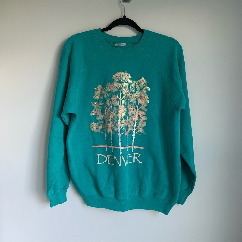 Vintage Hanes Gold Paint Denver Sweater